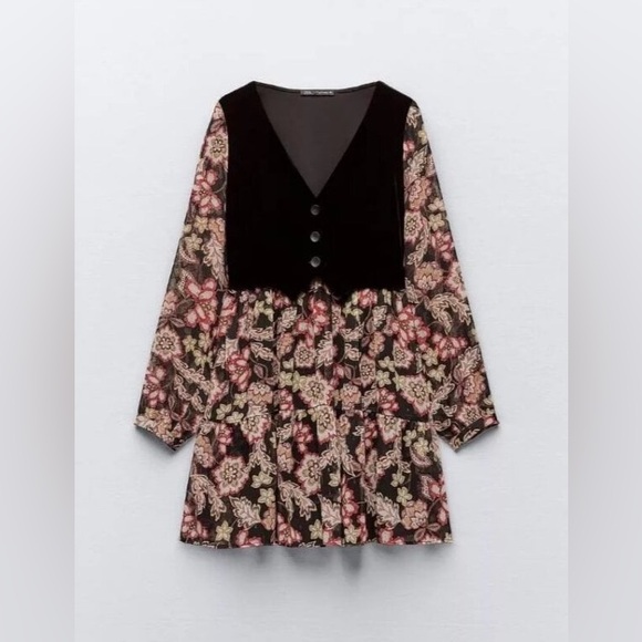 ZARA ~ COMBINATION VEST DRESS - Picture 7 of 14